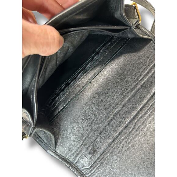 Vintage Snakeskin Leather Embossed‎ Crossbody Satchel Bag Cognac Brown - Picture 4 of 5